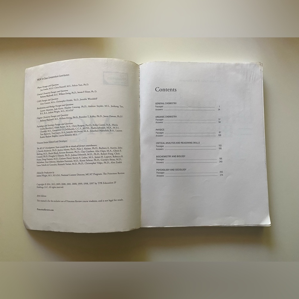 MCAT In-Class Compendium Study Guide - Picture 4 of 5